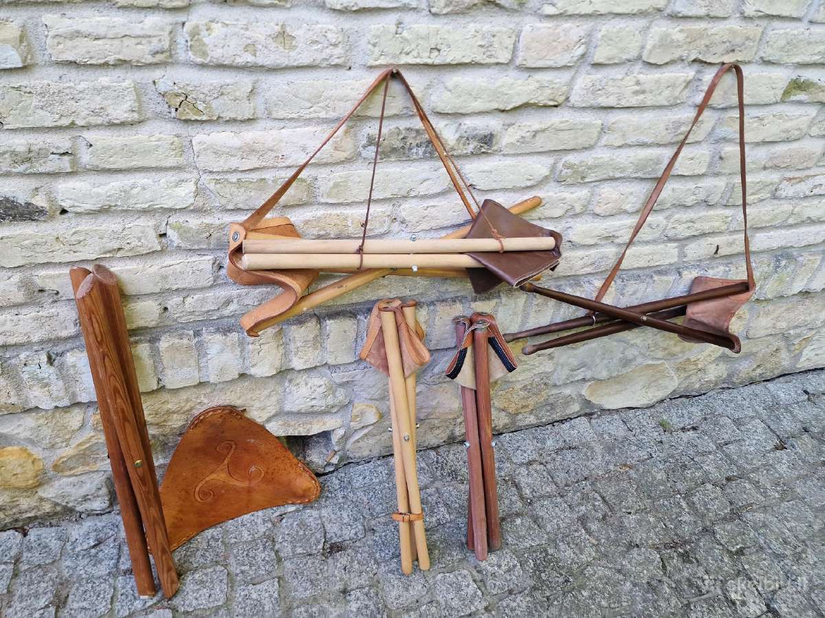 Vintažinės sudedamos kelioninės kėdutės - nuotraukos Nr. 27