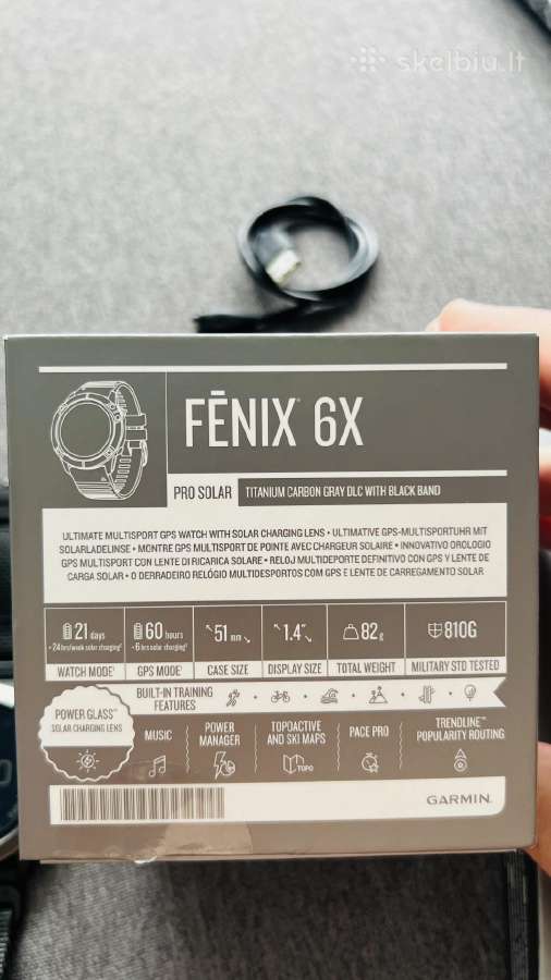 Garmin Fenix 6x Pro Solar - nuotraukos Nr. 8