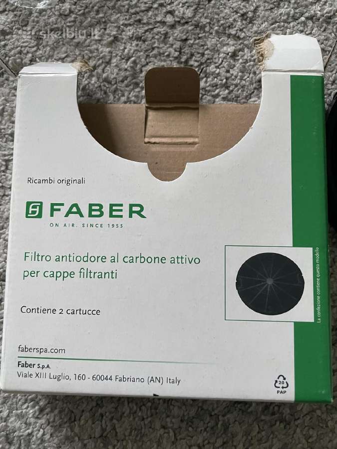 Anglies filtras gartraukiui Faber F8 (Kompl 2 vnt) - nuotraukos Nr. 3