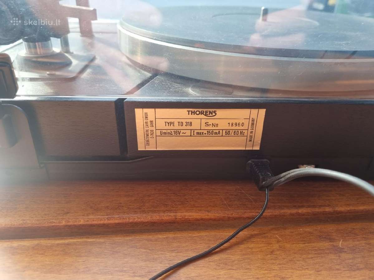 Puikus plokštelių grotuvas thorens td318 - nuotraukos Nr. 4