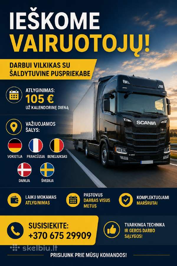 Ieškome CE Kategorijos Vairuotojų - nuotraukos Nr. 3