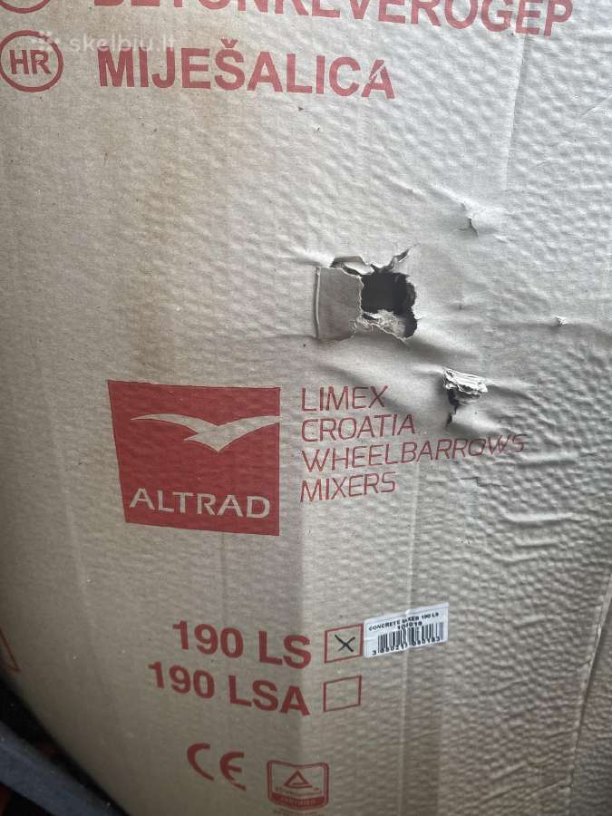 Elektrinė betono maišyklė Limex 190-ls - nuotraukos Nr. 2