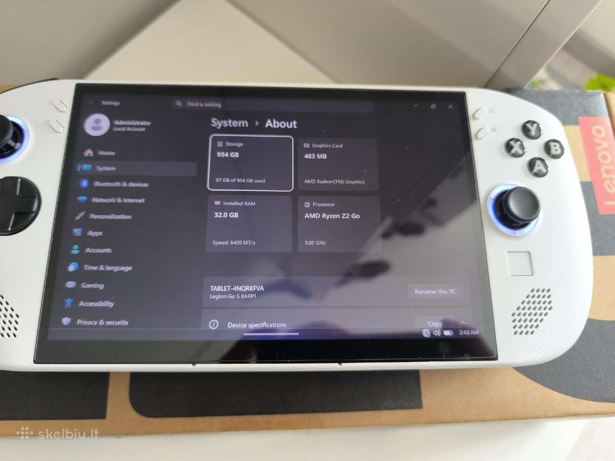 Lenovo Legion Go S 32gb 1tb - nuotraukos Nr. 6