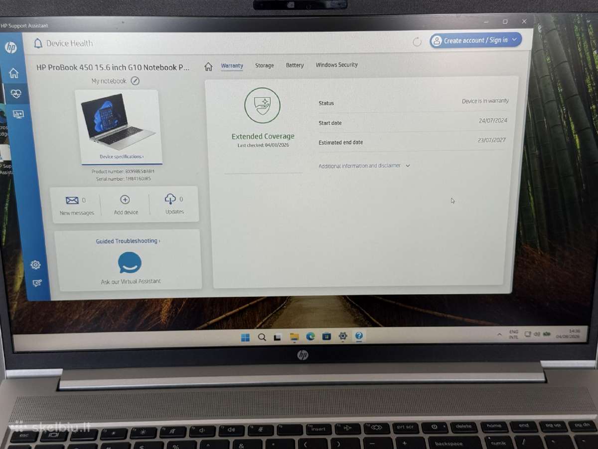Hp Probook 450 G10 i5-1335u 16gb/256gb - nuotraukos Nr. 8