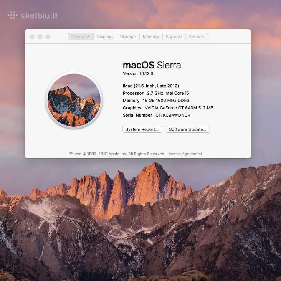 Parduodu iMac 21.5" (2012 m.) - nuotraukos Nr. 11
