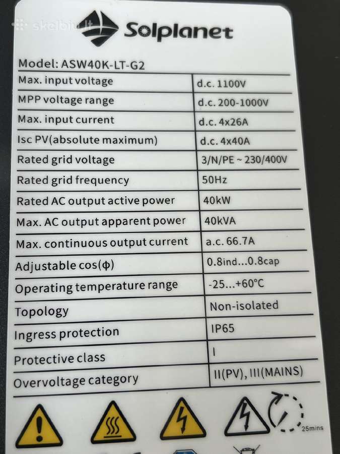 Solplanet 40kw 870eur. - nuotraukos Nr. 2