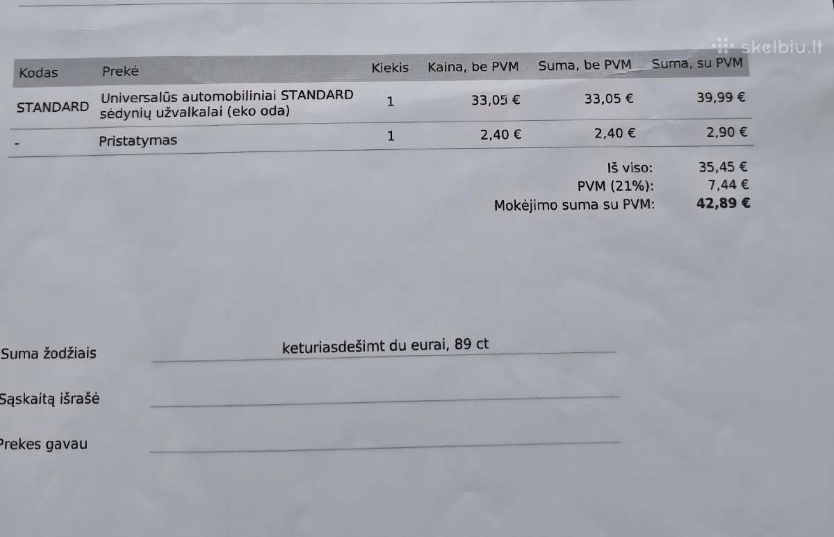 Standard Universalus autom.sedyniu uzvalkalai - nuotraukos Nr. 4