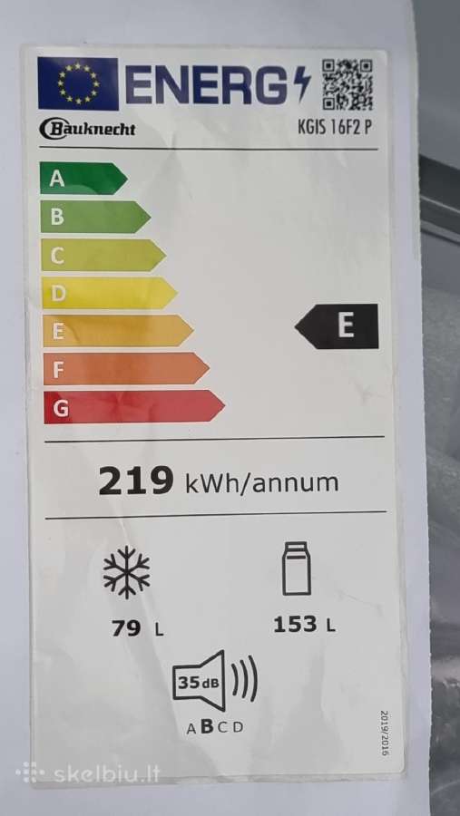 Įmont, Bauknecht Kgis16f2p, 157, 6 cn, + garan - nuotraukos Nr. 9