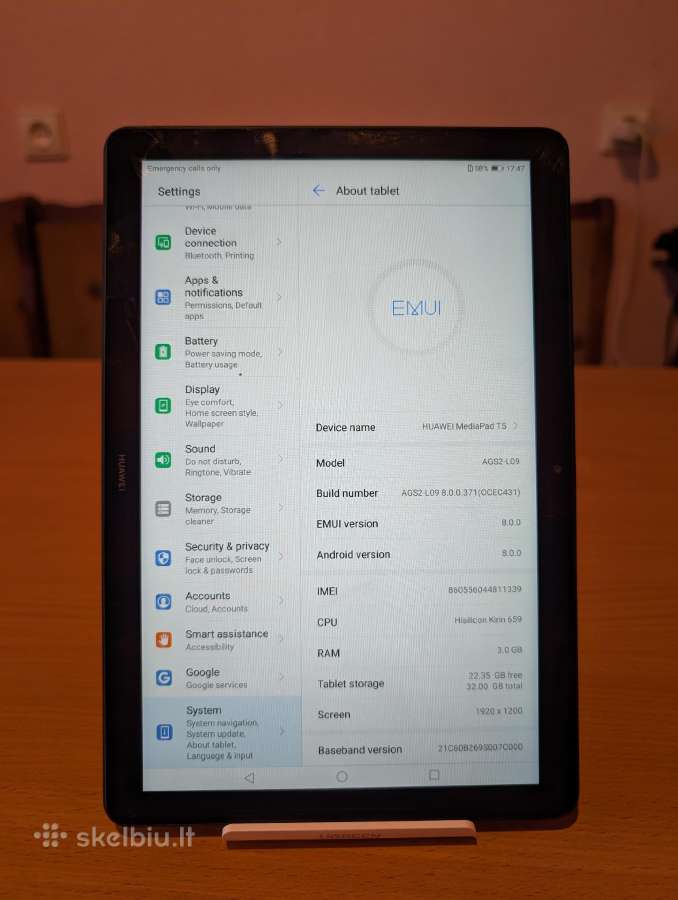 Juodas Huawei Mediapad T5 lte 32gb - nuotraukos Nr. 6