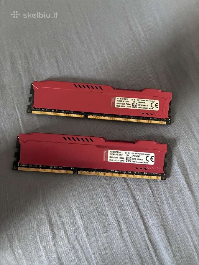 Parduodami Hyperx Fury Ddr3 16 GB 28 GB 1866 Mh - nuotraukos Nr. 2