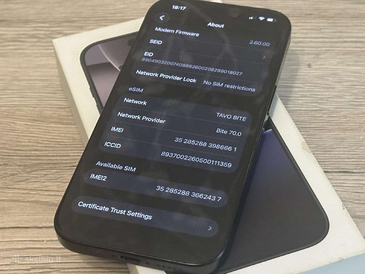 Parduodu iPhone 16 Pro 128gb - nuotraukos Nr. 5