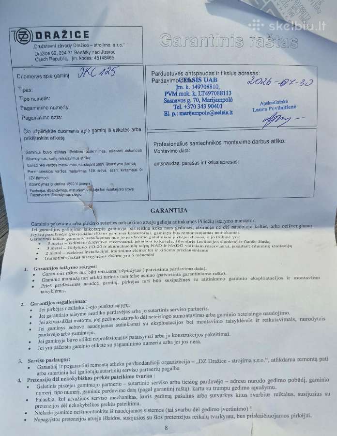 Vandens šildytuvas/boileris Dražice Okc125 - nuotraukos Nr. 4