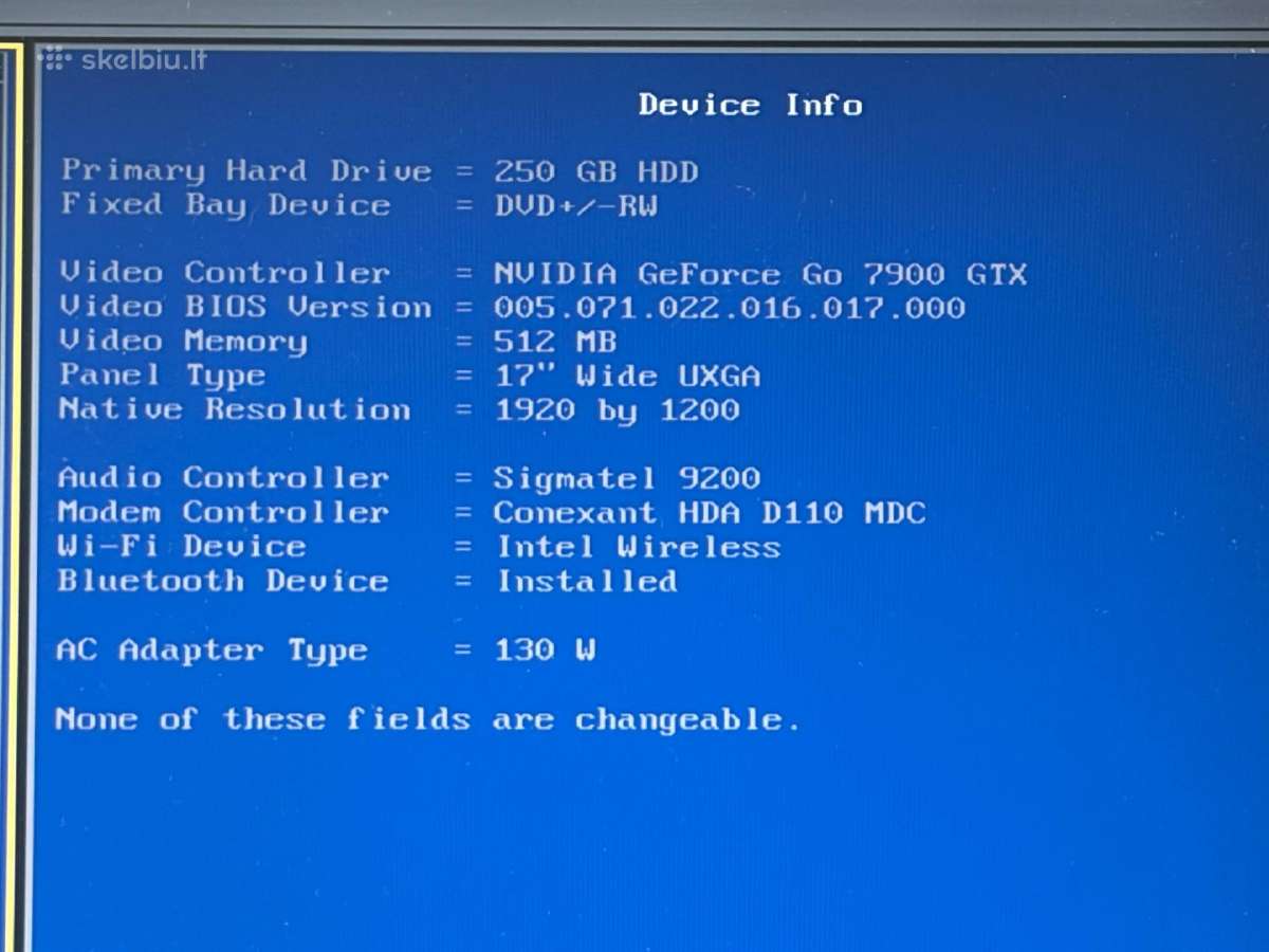 Dell Xps M1710 - nuotraukos Nr. 8
