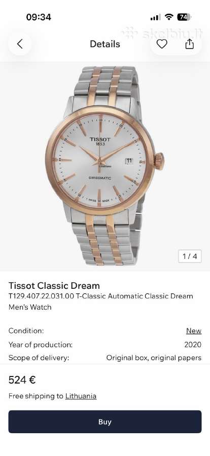 Tissot Swissmatic - nuotraukos Nr. 26