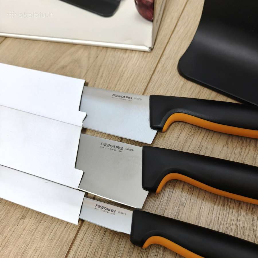 Fiskars peilių rinkinys su stovu, 4 dalių - nuotraukos Nr. 2