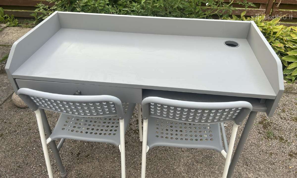 Ikea rašomasis stalas su kėdėmis - nuotraukos Nr. 3