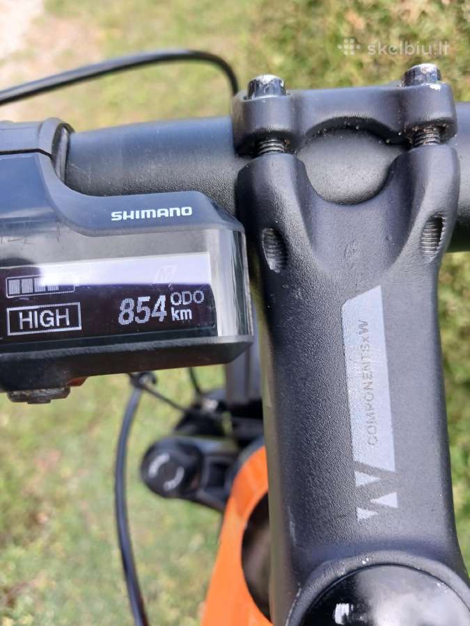 White shimano elekrinis dviratis. - nuotraukos Nr. 5