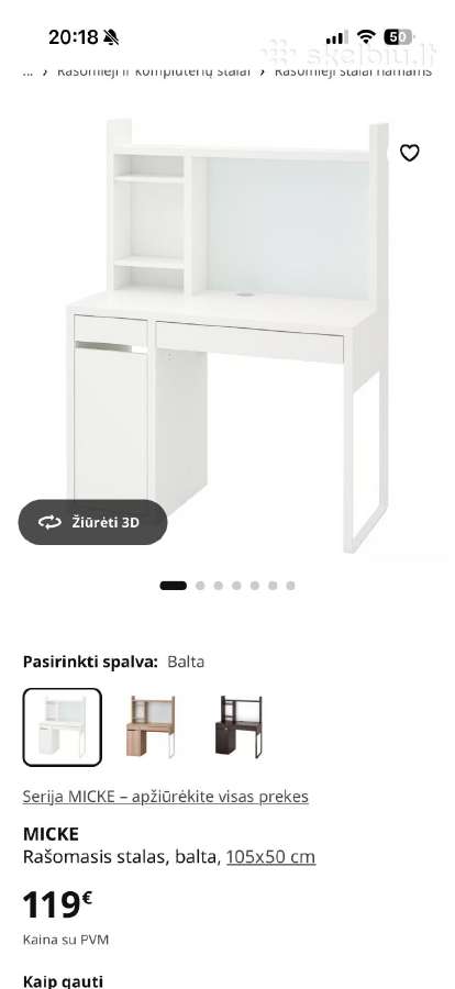 Parduodamas ikea rašomasis stalas - nuotraukos Nr. 3