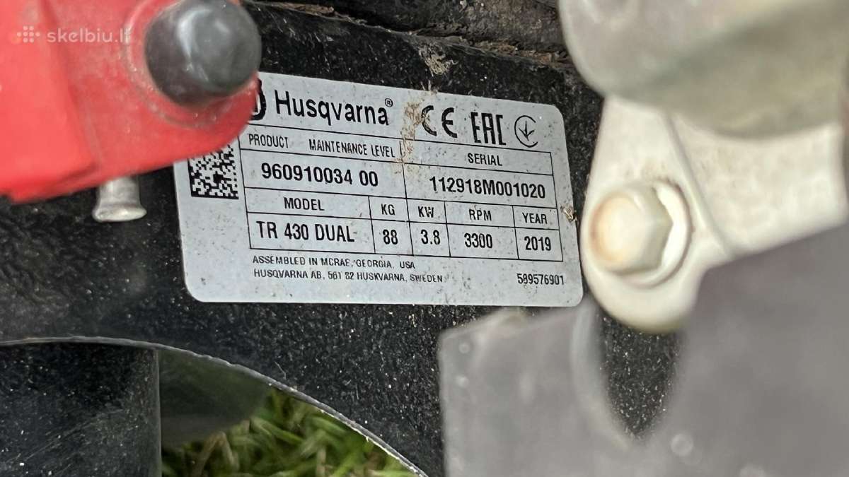 Husqvarna tr 430 dual - nuotraukos Nr. 6