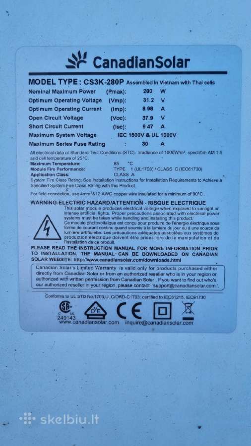 Parduodamas naudotas saulės elektrinės komplektas - nuotraukos Nr. 2