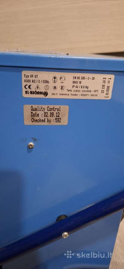 Pramoninis šildytuvas El-björn Vf 6t (6 kw / 400v) - nuotraukos Nr. 2