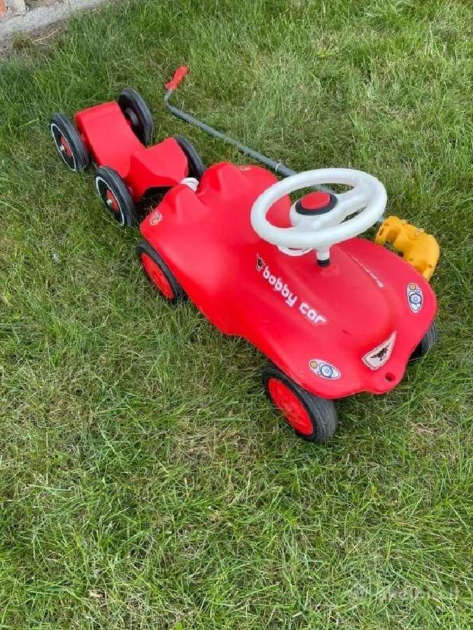 Bobby Car paspiriama mašina su priekaba ir vairu - nuotraukos Nr. 5