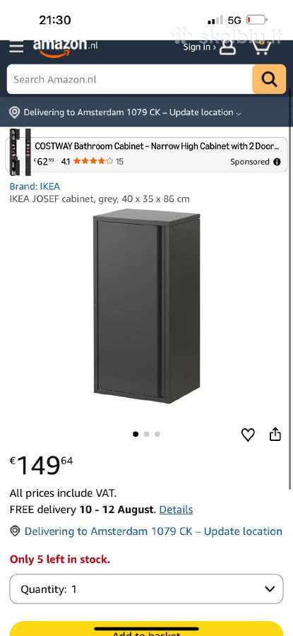 Ikea metalinė spintelė - nuotraukos Nr. 4