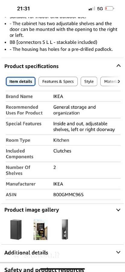 Ikea metalinė spintelė - nuotraukos Nr. 5