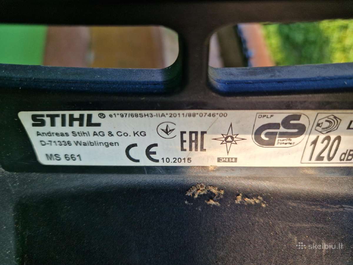 Pjūklas Stihl Ms 661 - nuotraukos Nr. 6