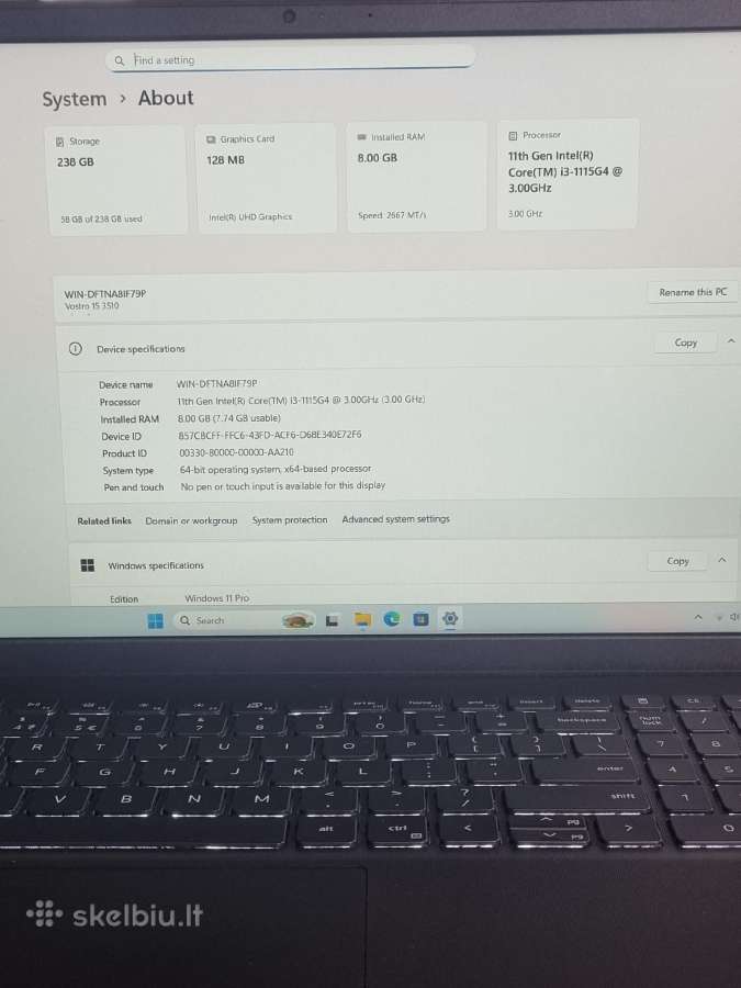 Dell Vostro 3510 - nuotraukos Nr. 8