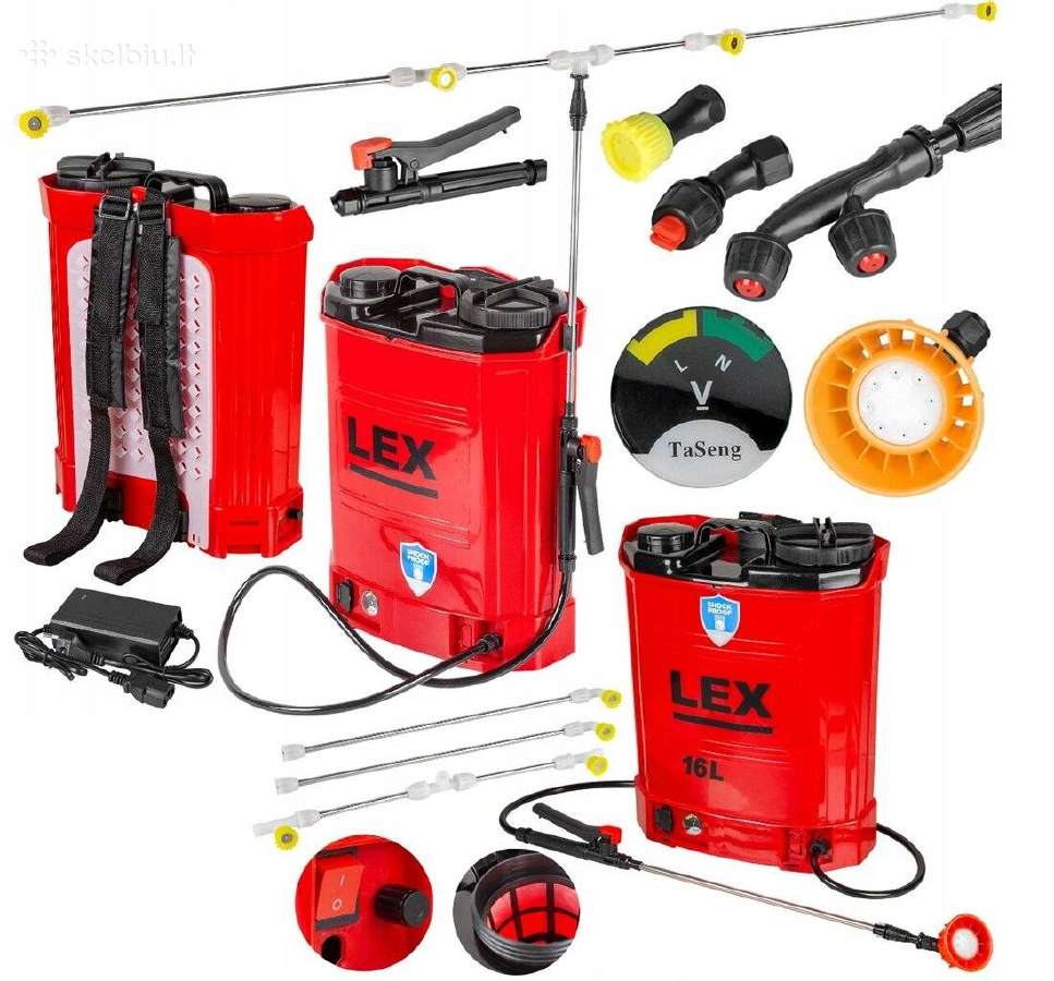 Akumuliatorinis purkštuvas Lex 16l, 12v, 12ah - nuotraukos Nr. 7