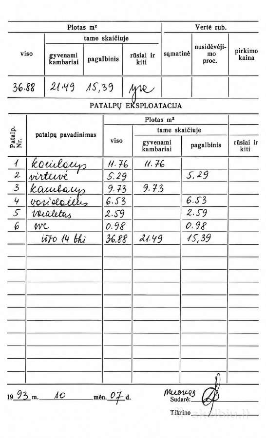 Parduodamas 2 kamb. butas - galima iškart gyventi - nuotraukos Nr. 18