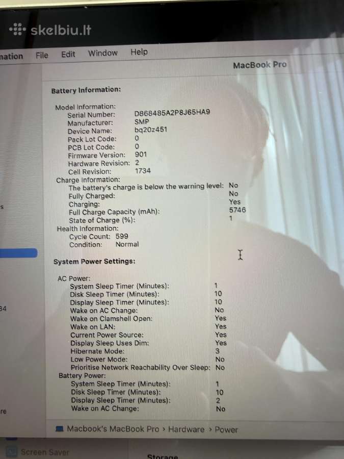 MacBook Pro 15 2018 Intel Core i7 16 GB RAM - nuotraukos Nr. 5