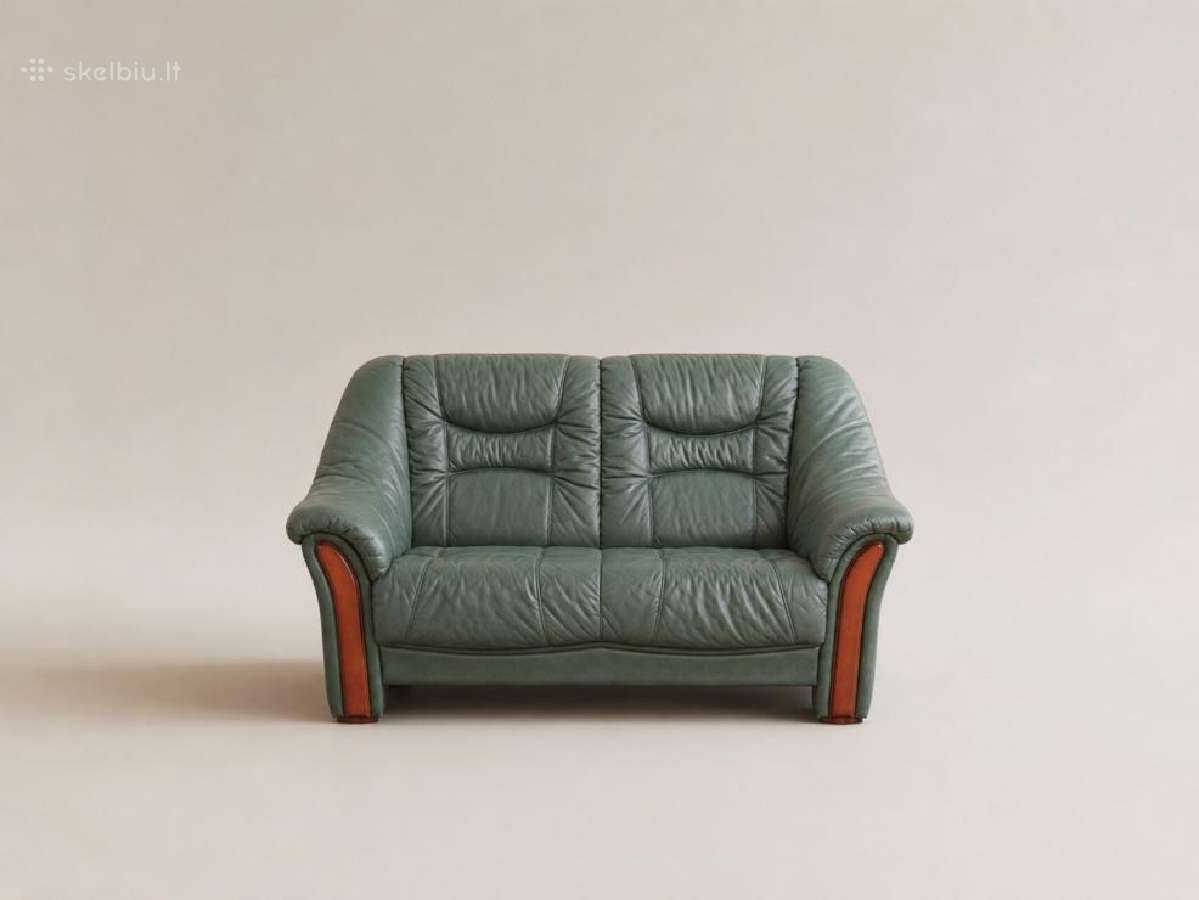 Natūralios odos komplektas 3+2 - nuotraukos Nr. 3