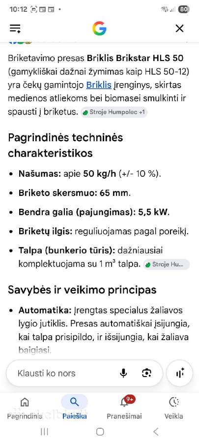 Briketų presas Hls-50 Medienos pjuvenų presas. - nuotraukos Nr. 11