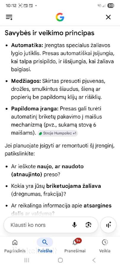 Briketų presas Hls-50 Medienos pjuvenų presas. - nuotraukos Nr. 12