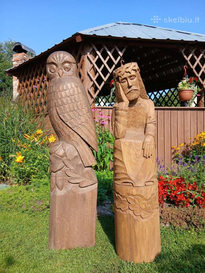 Ąžuolinė skulptūra Pelėda - nuotraukos Nr. 2