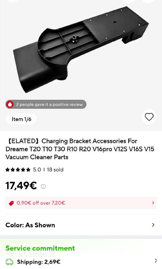 Dreame T20 T10 T30 R10 R20 V16pro V12s V16s V15 - nuotraukos Nr. 6