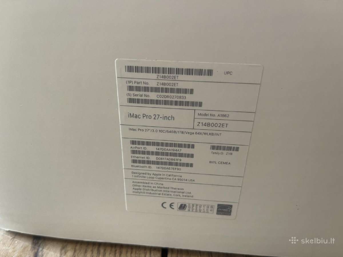 iMac Pro 27" Retina 5k - nuotraukos Nr. 6