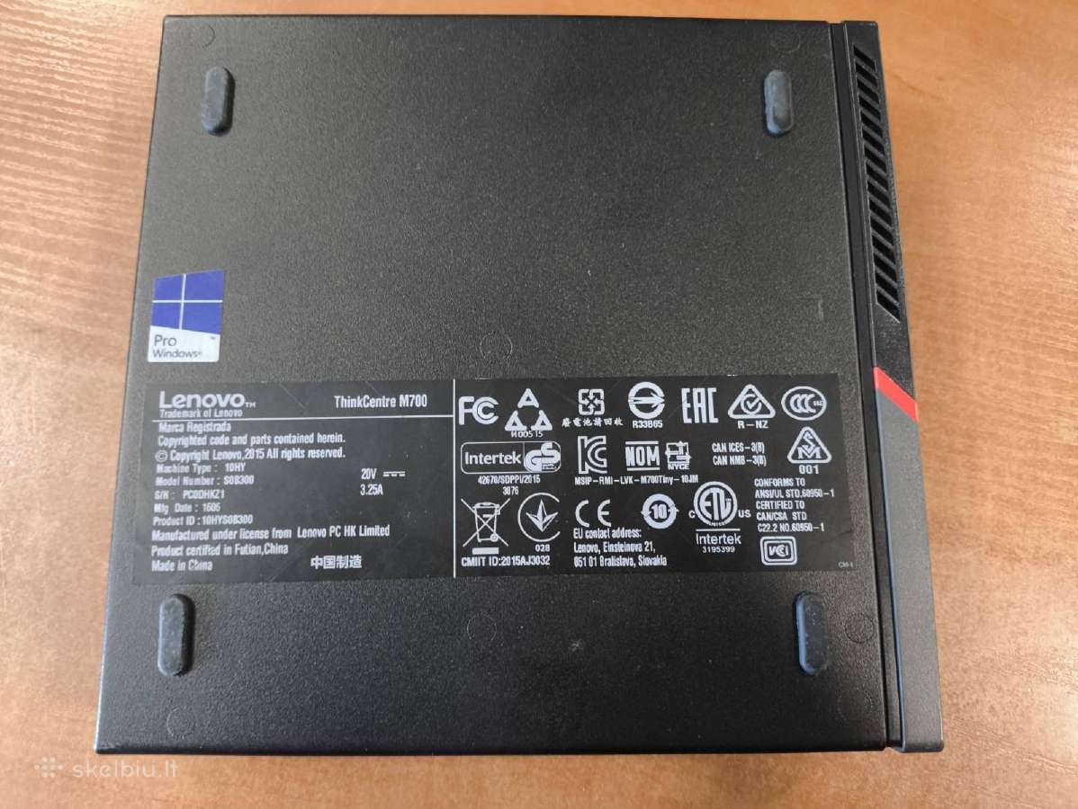 Lenovo M700 Mini Pc i7-6700t 8gb 128gb-256gb - nuotraukos Nr. 3