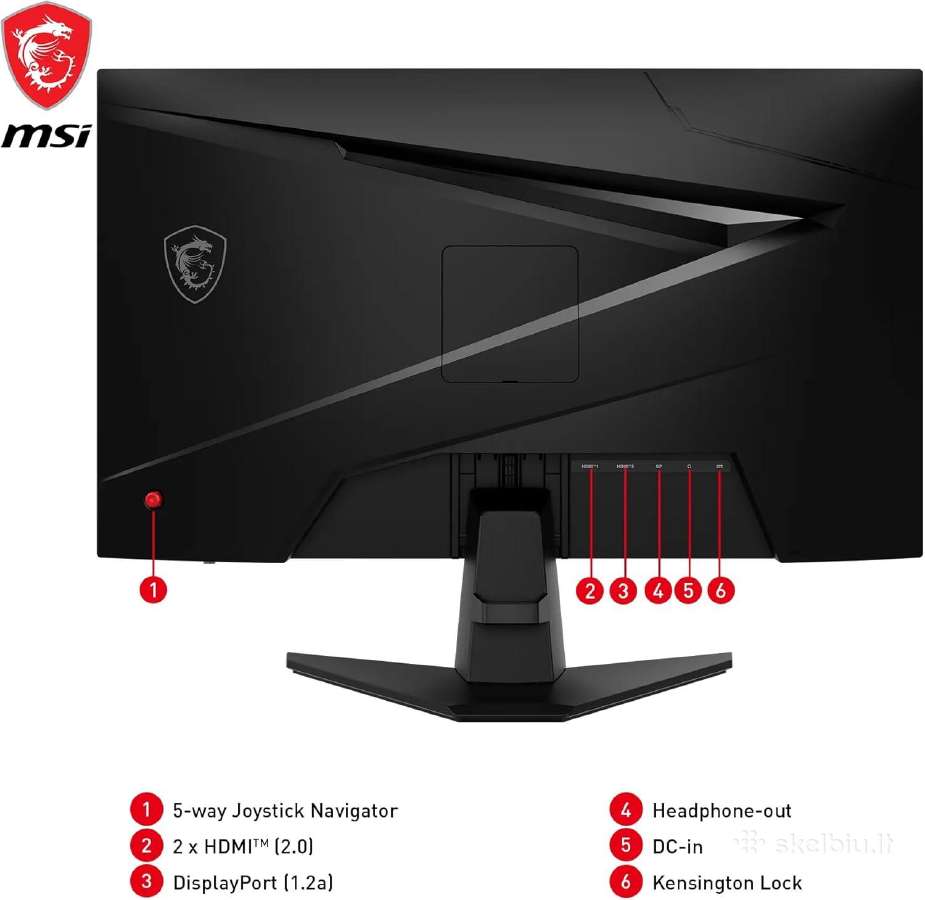 Msi Mag 256f 24.5" 180hz Rapid Ips Gaming - nuotraukos Nr. 3