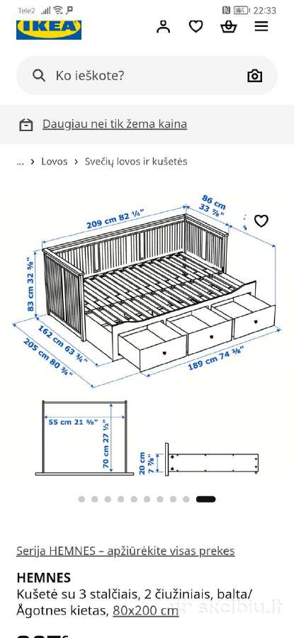 Lova ikea - nuotraukos Nr. 2
