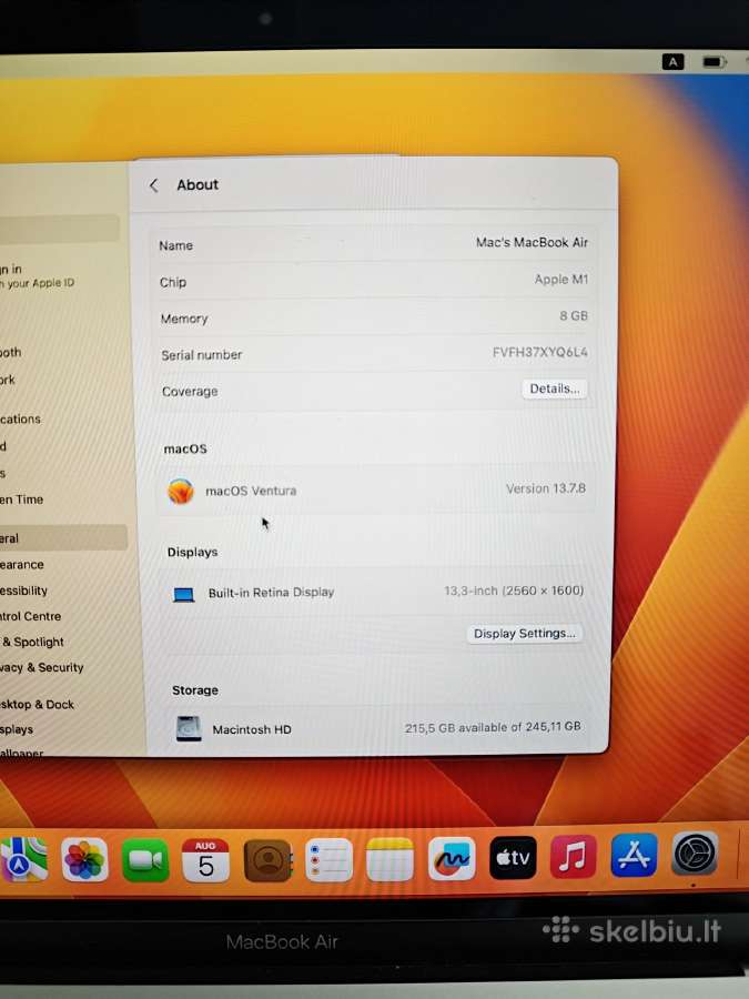 MacBook Air (m1,2020) - nuotraukos Nr. 6