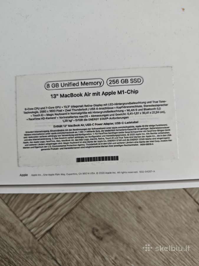 MacBook Air (m1,2020) - nuotraukos Nr. 8