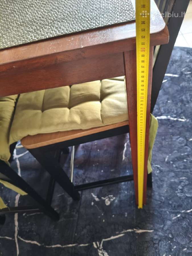 Pusbario stalas ir kėdės valgomojo komplektas - nuotraukos Nr. 3
