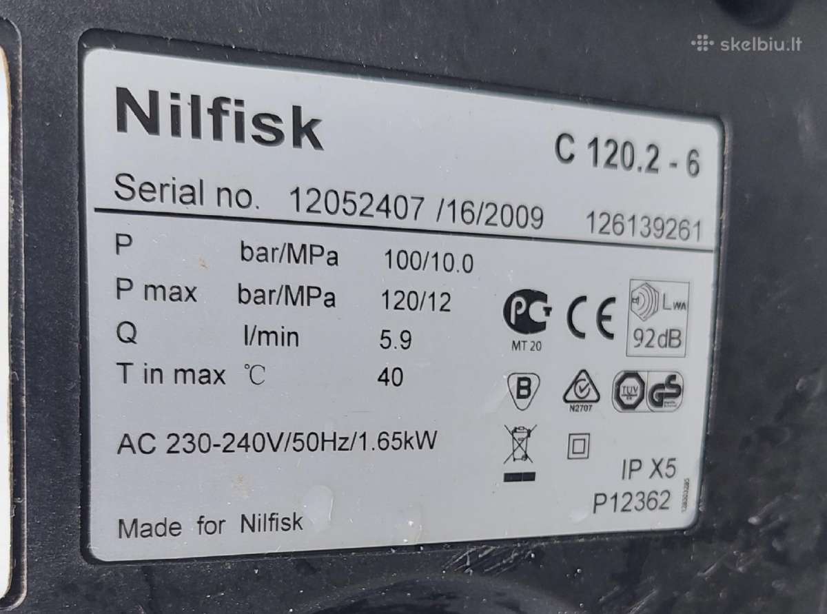 Nilfisk aukšto slėgio plovykla - nuotraukos Nr. 3