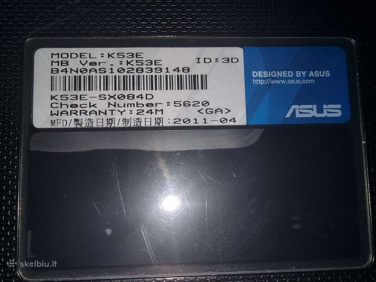 Asus K53e - nuotraukos Nr. 4