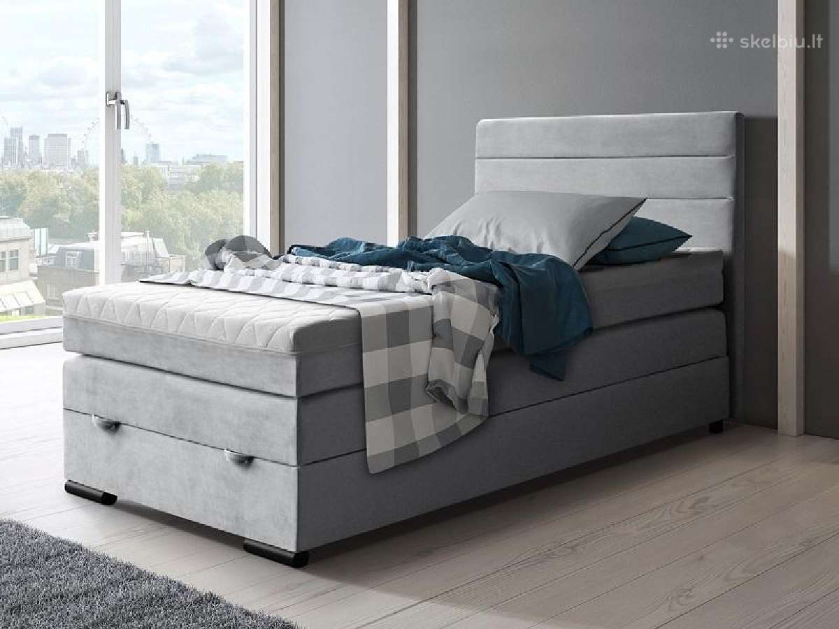 Lova „Tedi" 120cm su patalynės dėže ir čiužiniu - nuotraukos Nr. 18