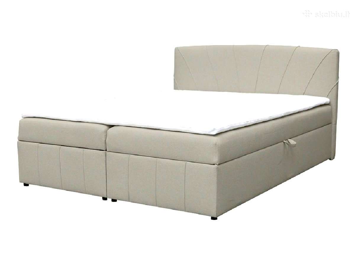 Lova "Kairo" 140cm su čiužiniu ir dėže patalynei - nuotraukos Nr. 15