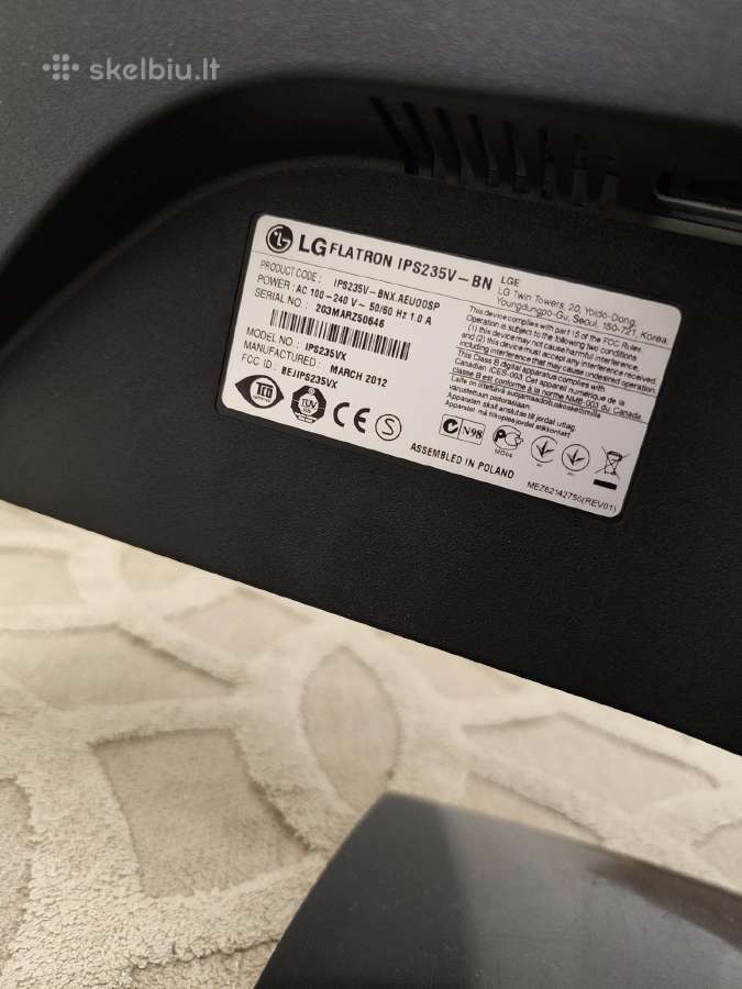 LG Flatron Ips235v-bn monitorius - nuotraukos Nr. 3